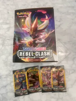 2020 Pokemon TCG Sword & Shield Rebel Clash 3-Card Pack 81 Packs Sealed With Box - Image 3
