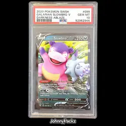 Galarian Slowbro V 099/189 - 2020 Darkness Ablaze Holo - Pokemon Card - PSA 10 - Image 1