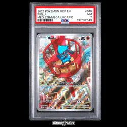 Riolu MEP 010 - 2025 Mega Evolution Promo Full Art Holo - Pokemon Card - PSA 7 - Image 1
