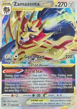 Zamazenta VSTAR 099/159 Crown Zenith Pokemon TCG Card - Image 1
