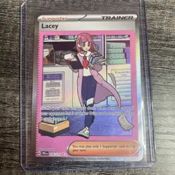 Pokemon TCG Trainer Lacey Prismatic Evolutions Holo Card 175/131 - Image 1