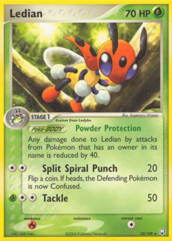 Ledian 23/109 Ex Team Rocket Returns Regular Rare Pokemon Card - Image 1
