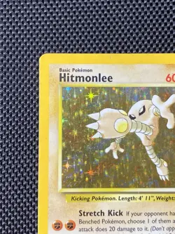Hitmonlee 7/62 Fossil Holo Pokemon Card MP/LP - Image 2
