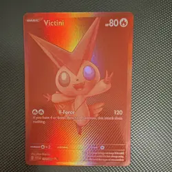 Pokemon Red Victini Holo SV 172/086 Basic 80 HP English Pokemon TCG Card - Image 1