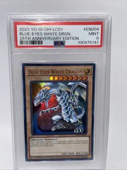 PSA 9 Blue-Eyes White Dragon Yu-Gi-Oh! 25th Anniversary LC01 Ultra Rare Mint - Image 1