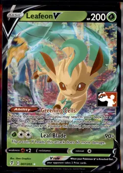Leafeon V Ultra Rare Prize Pack Series Cards 007/203 NM - Image 1