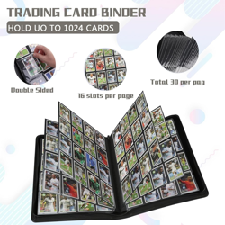 1024 Pocket Card Binder,16 Pocket Trading Card Binder，Side Loading Collectible C - Image 4