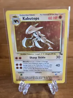 Kabutops 9/62 Fossil Pokemon Card Holo WOTC TCG NM - Image 3