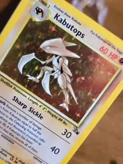 Kabutops 9/62 Fossil Pokemon Card Holo WOTC TCG NM - Image 4