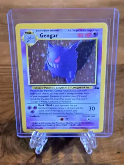Gengar 5/62 Fossil Pokemon Card Holo WOTC TCG NM - Image 1