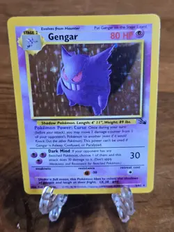 Gengar 5/62 Fossil Pokemon Card Holo WOTC TCG NM - Image 3