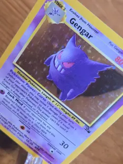 Gengar 5/62 Fossil Pokemon Card Holo WOTC TCG NM - Image 4