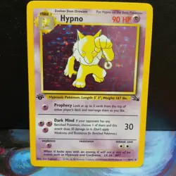 Pokemon TCG Hypno Fossil Holo Card 1st Edition Rare 8/62 LP - Image 1