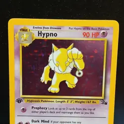 Pokemon TCG Hypno Fossil Holo Card 1st Edition Rare 8/62 LP - Image 2