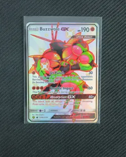 Shiny Buzzwole GX SV68/SV94 HOLO RARE Hidden Fates Pokemon TCG Card - Image 1
