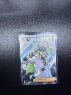 Pokemon TCG Black Bolt Ultra Rare Trainer Card N's Plan 163/086 NEAR MINT - Image 1