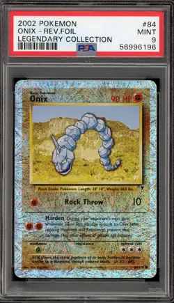 Pokemon Onix Legendary Coll. Reverse Holo #84 PSA 9 Mint - Image 1
