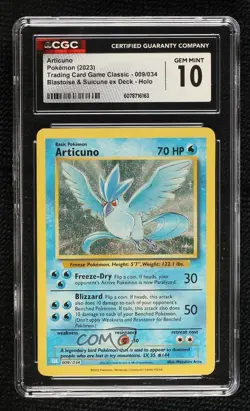 Articuno Holo Pokemon TCG Classic Blastoise Deck (CLB) CGC 10 Gem Mint - Image 1