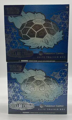 Lot of (2) Pokemon TCG Stellar Crown Pokemon Center Elite Trainer Box Sealed - Image 1