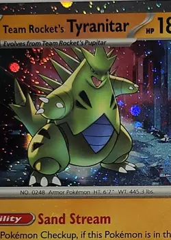 Fart Swirl 🌀 Tyranitar 098/182 Cosmos Holo Bleed Error Rare Pokemon TCG ✨ - Image 1