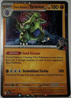 Fart Swirl 🌀 Tyranitar 098/182 Cosmos Holo Bleed Error Rare Pokemon TCG ✨ - Image 3