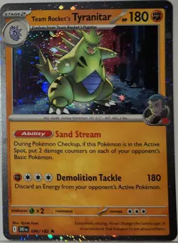 Fart Swirl 🌀 Tyranitar 098/182 Cosmos Holo Bleed Error Rare Pokemon TCG ✨ - Image 4