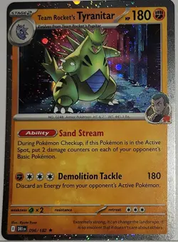 Fart Swirl 🌀 Tyranitar 098/182 Cosmos Holo Bleed Error Rare Pokemon TCG ✨ - Image 5