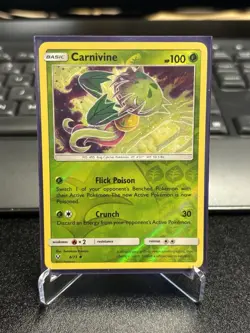 Carnivine 6/73 Sun & Moon Shining Legends Pokemon Reverse Holo NM - Image 1