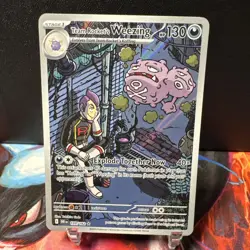 Team Rocket's Weezing 199/182 Sv10: Destined Rivals Holo LP Pokemon - Image 1