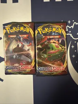 Pokemon Sword & Shield Base Set Booster Packs 2 Packs - Image 1