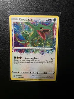 Pokemon TCG Rayquaza 138/185 - SWSH04: Vivid Voltage Amazing Rare (NM) Clean! - Image 1