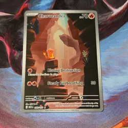 Pokemon Charmander Illustration Rare Full Art Holo 168/165 Scarlet & Violet 151 - Image 1