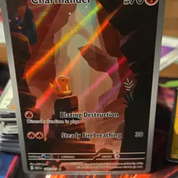 Pokemon Charmander Illustration Rare Full Art Holo 168/165 Scarlet & Violet 151 - Image 3