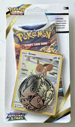 Pokemon TCG Brilliant Stars Blister Eevee Promo Sealed. Charizard Pack Art. - Image 1