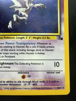 Pokemon Haunter 6/62 Holo Fossil Unlimited (LP+) - Image 5