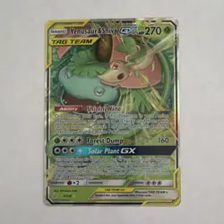 Pokemon TCG Venusaur & Snivy GX 1/236 Sm-Cosmic Eclipse TAG TEAM Ultra Rare Holo - Image 1