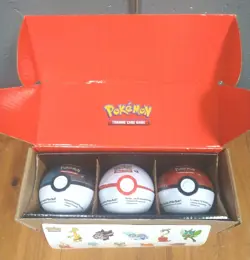 Pokemon TCG Poke Ball Tin 3-Pack Bundle (2024-Q4) Scarlet Violet, 9-Packs [New] - Image 1