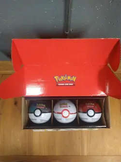 Pokemon TCG Poke Ball Tin 3-Pack Bundle (2024-Q4) Scarlet Violet, 9-Packs [New] - Image 2