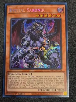Yugioh! Bystial Saronir MP23-EN158 Prismatic Secret Rare 1st Edition Near Mint - Image 1