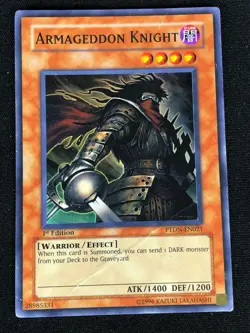 YUGIOH ARAMGEDDON KNIGHT PTDN-EN021 1ST SUPER (HP) - Image 1