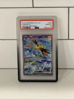 Zapdos Ex SAR 204/165 PSA 10 Japanese Pokemon Card 151 SV2a Special Art Rare - Image 1