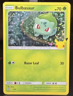 Pokemon TCG Bulbasaur 001/025 McDonald's 25th Anniversary Promo Holo Card - Image 1