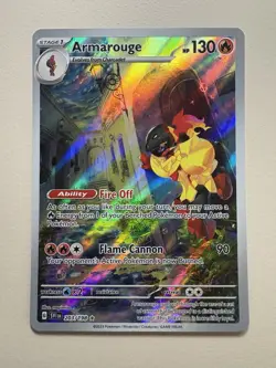 Armarouge Scarlet & Violet Base Illustration Rare Holo Pokemon TCG Card 203/198 - Image 1