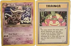 Dark Slowking + Trainer Recall 1995 Psychic Pokemon Cards Collection Mind Shock - Image 1