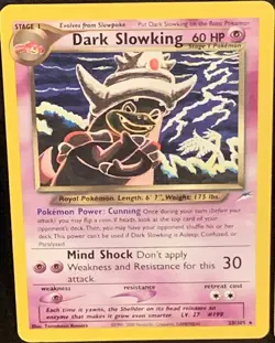 Dark Slowking + Trainer Recall 1995 Psychic Pokemon Cards Collection Mind Shock - Image 2