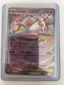 Pokemon TCG Latias EX Double Rare Holo Card 076/191 Surging Sparks Stamped NM - Image 1