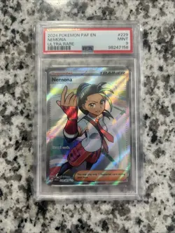 Pokemon TCG Nemona Paldean Fates Full Art Holo Ultra Rare Card 229/09 PSA 9 - Image 1