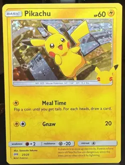Pokemon TCG Pikachu 025/025 McDonald's 25th Anniversary Promo Holo Bleed Card - Image 1