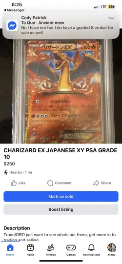 Pokemon Charizard EX 030/XY-P XY-P Promos Holo Japanese PSA 10 Trading Card - Image 1