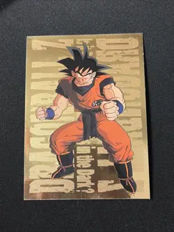 1999 Funimation Dragon Ball Z DBZ Card G-2 Son Goku Gold Foil JPP/Amada Super - Image 1